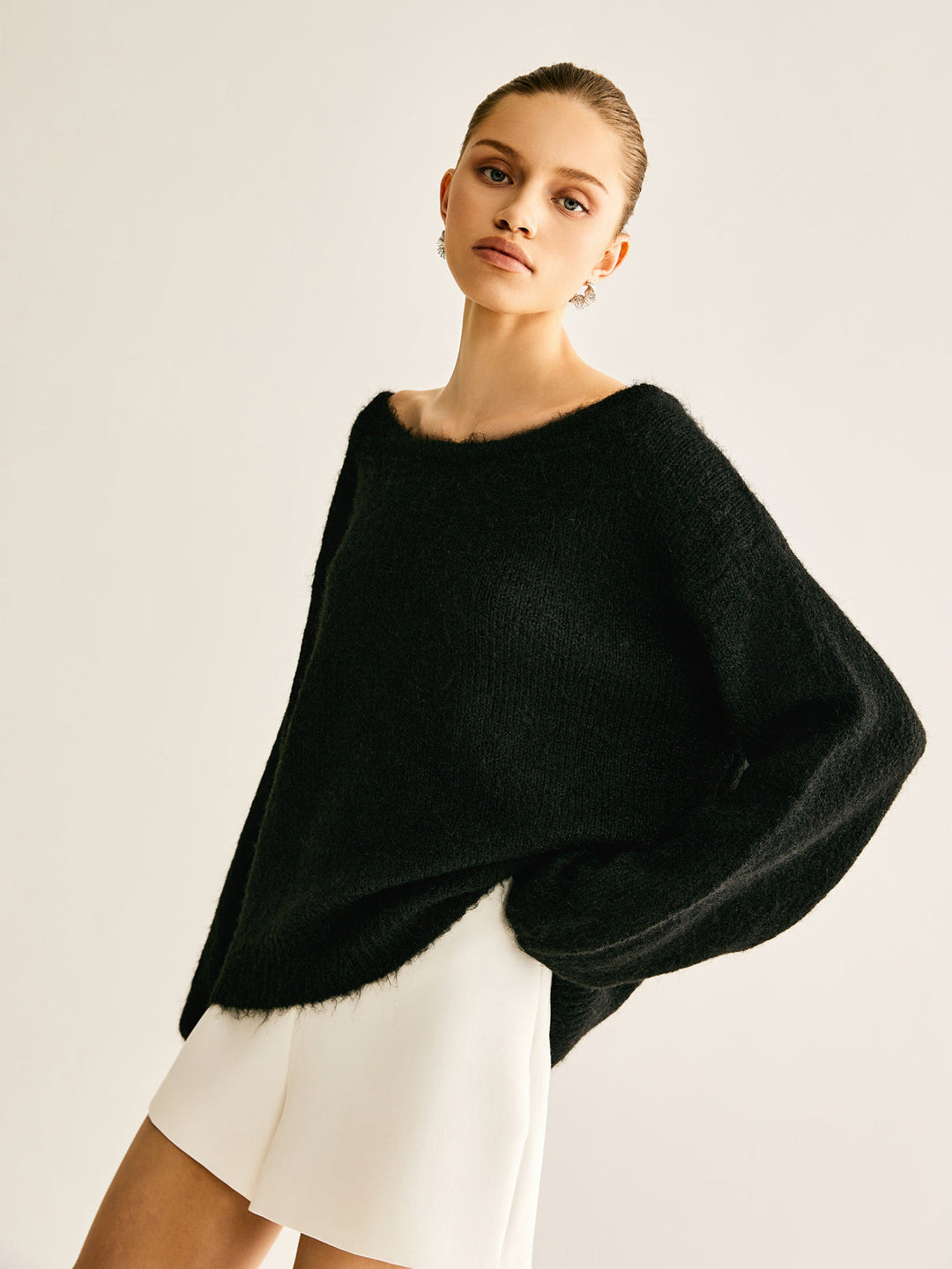 Ribbed Bow Loose Sweater  Liora Lane Boutique Sweaters