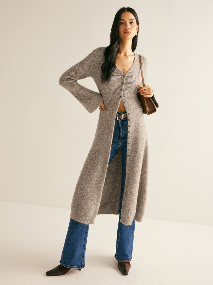 Stacking V-Neck Split Breasted Sweater Dress  Liora Lane Boutique Sweater Dresses