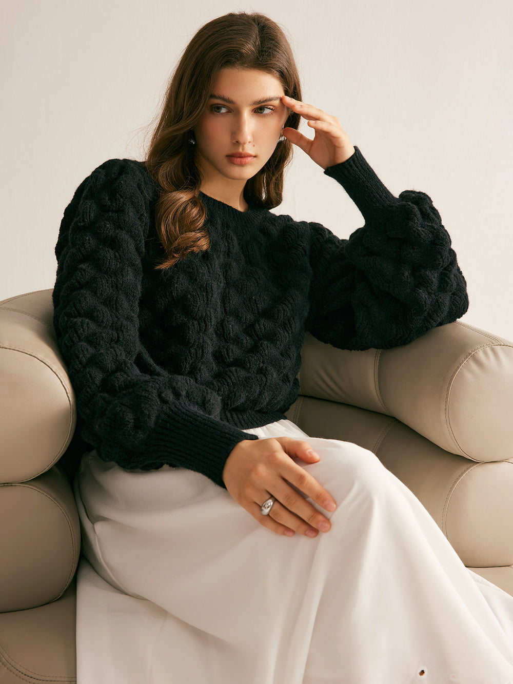 Crew Neck Cloud Sweater  Liora Lane Boutique Sweaters