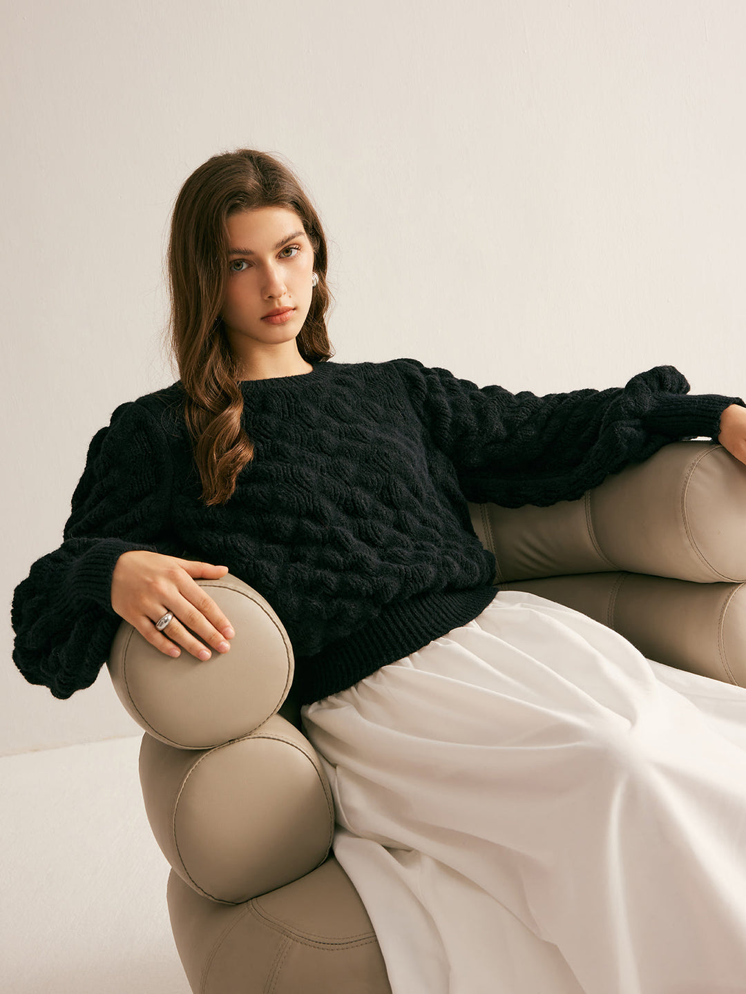 Crew Neck Cloud Sweater  Liora Lane Boutique Sweaters