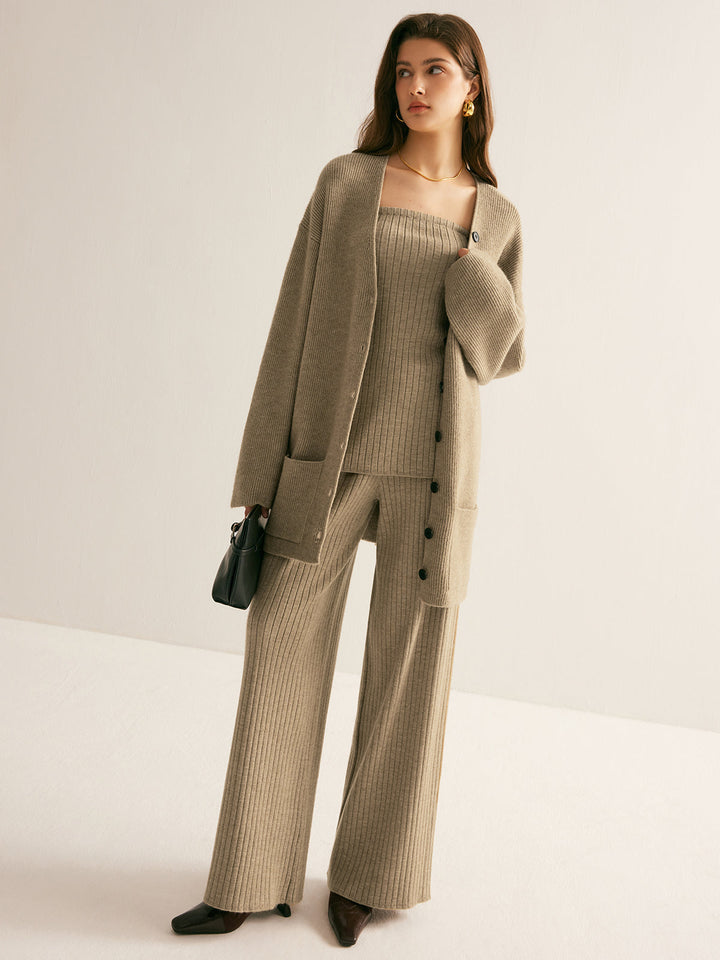 Ribbed Loose Knit Outerwear  Liora Lane Boutique Knit Outerwear