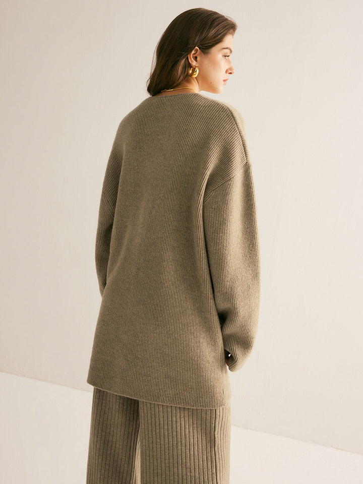 Ribbed Loose Knit Outerwear  Liora Lane Boutique Knit Outerwear