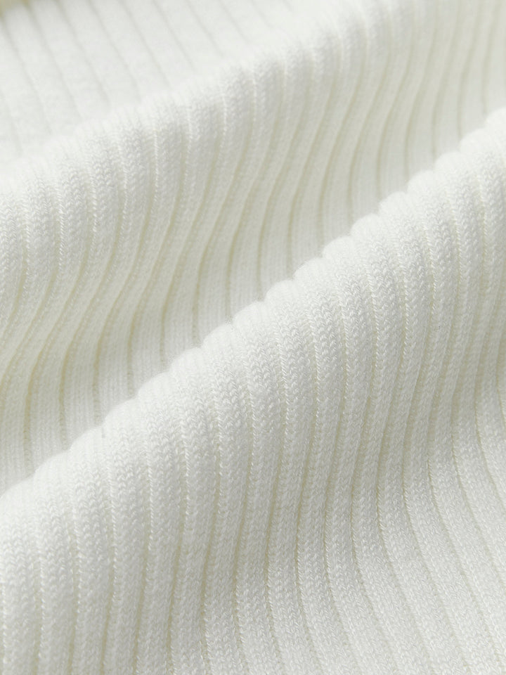 Knit Ribbed Crew Neck Asymmetric Top  Liora Lane Boutique Knit Tops