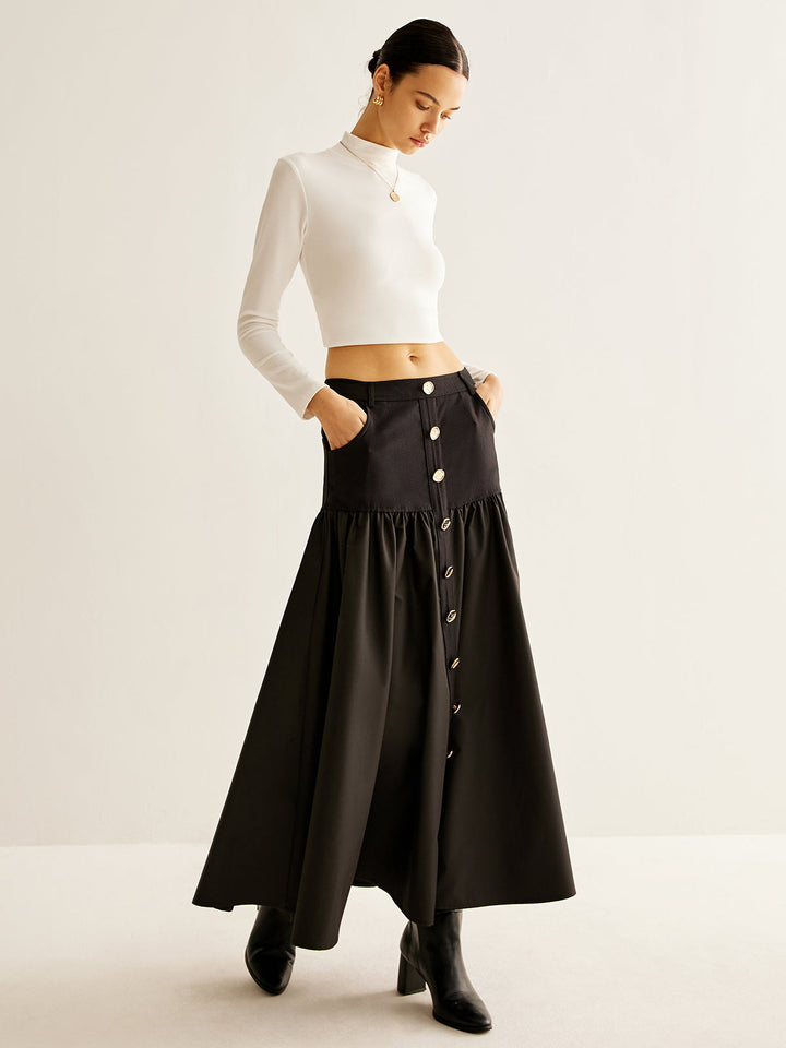 Panel Pockets Umbrella Skirt  Liora Lane Boutique Skirts