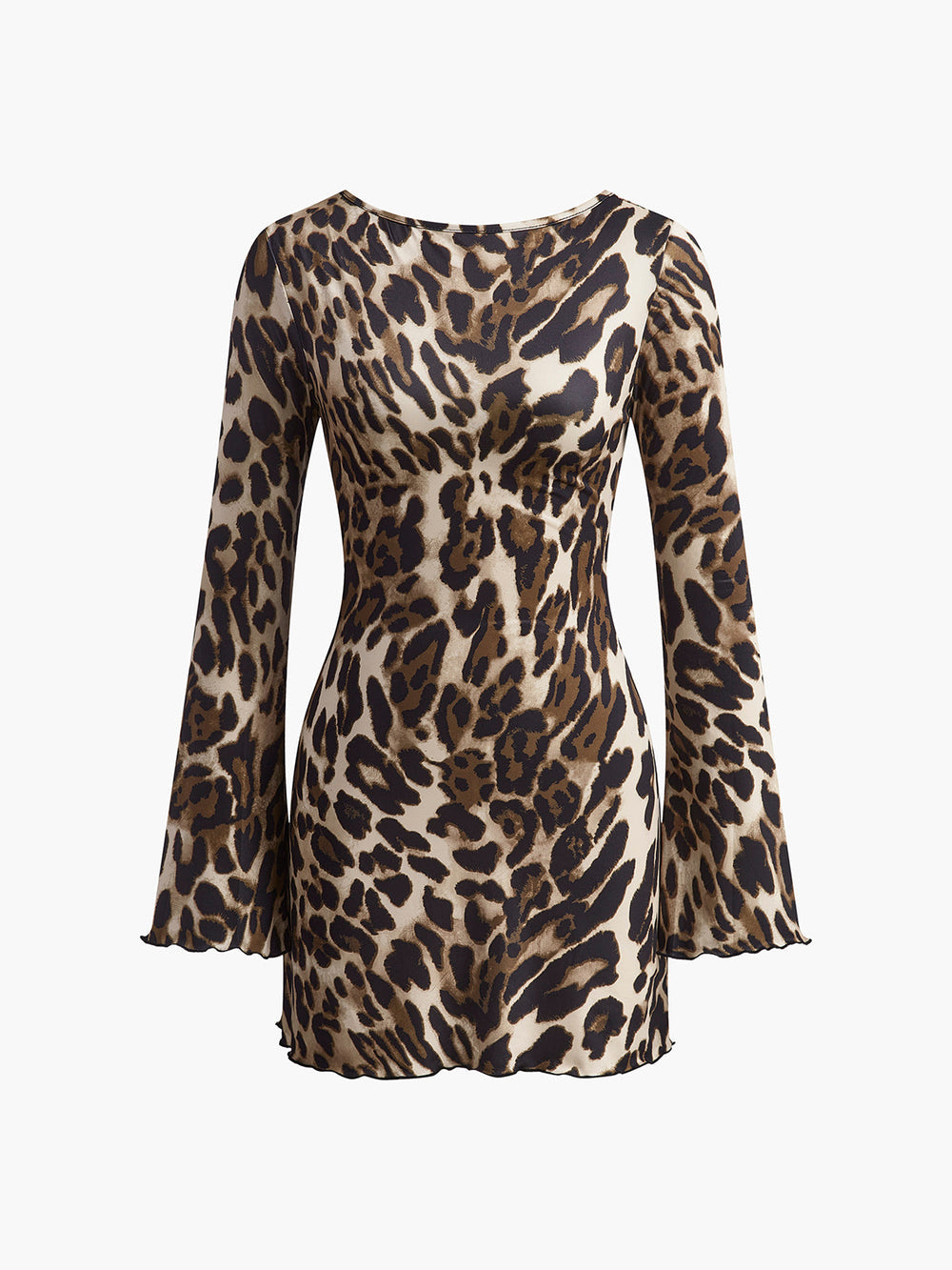 Leopard Printed Open Back Tie Dress  Liora Lane Boutique Dresses