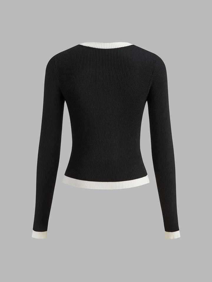 Ribbed Criss Cross Skinny Sweater  Liora Lane Boutique Sweaters