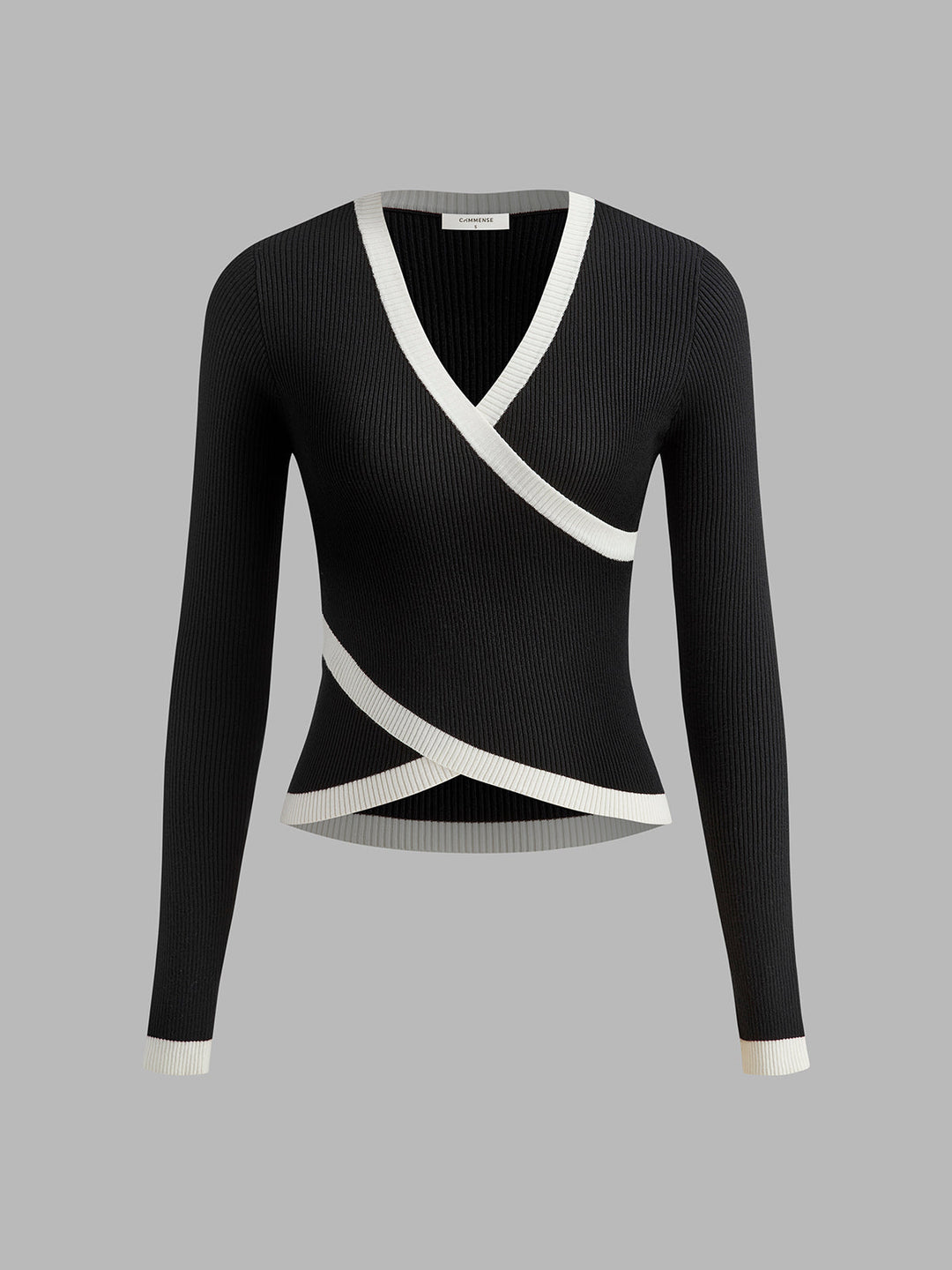 Ribbed Criss Cross Skinny Sweater  Liora Lane Boutique Sweaters Black / XL 94.99