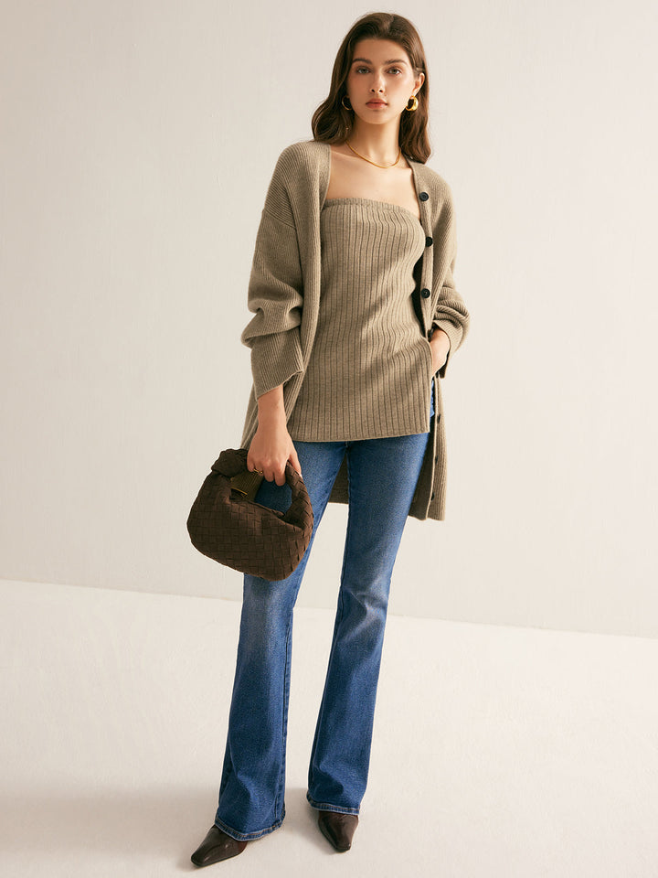 Ribbed Loose Knit Outerwear  Liora Lane Boutique Knit Outerwear