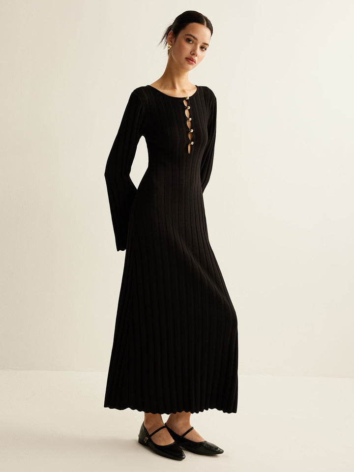 Cutout Soft Sweater Dress  Liora Lane Boutique Sweater Dresses