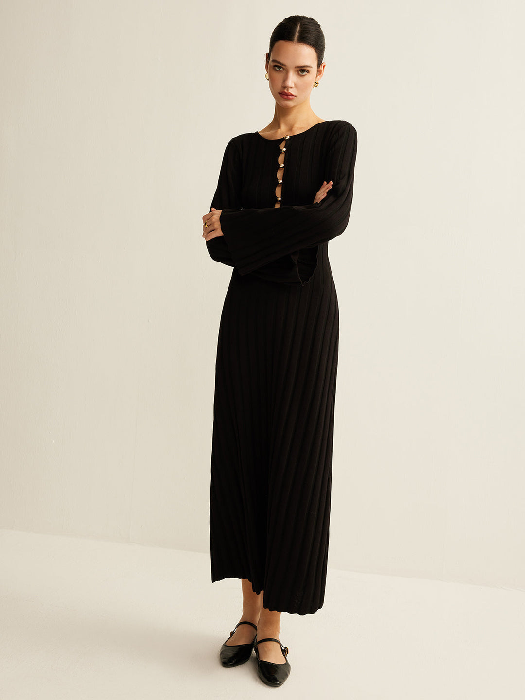 Cutout Soft Sweater Dress  Liora Lane Boutique Sweater Dresses