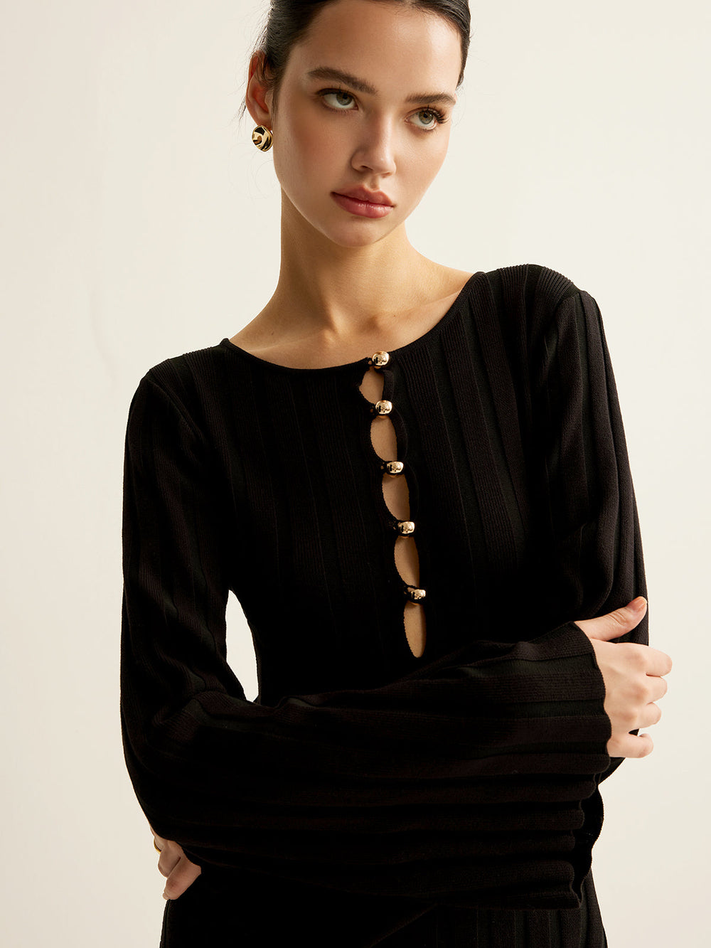 Cutout Soft Sweater Dress  Liora Lane Boutique Sweater Dresses