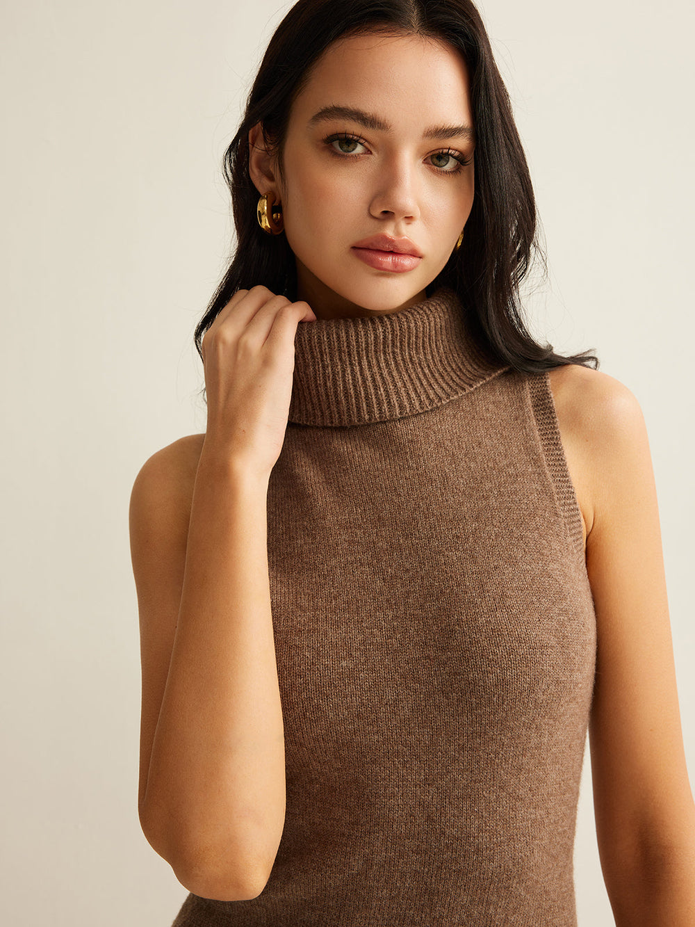 Wool-Blend Turtleneck Sweater Dress Without Belt  Liora Lane Boutique Sweater Dresses