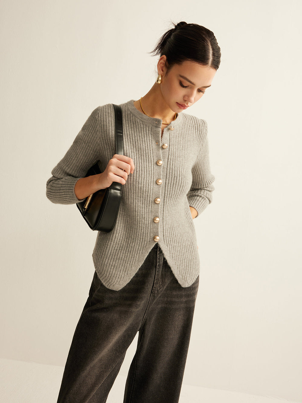 Button Down Split Cardigan  Liora Lane Boutique Cardigans
