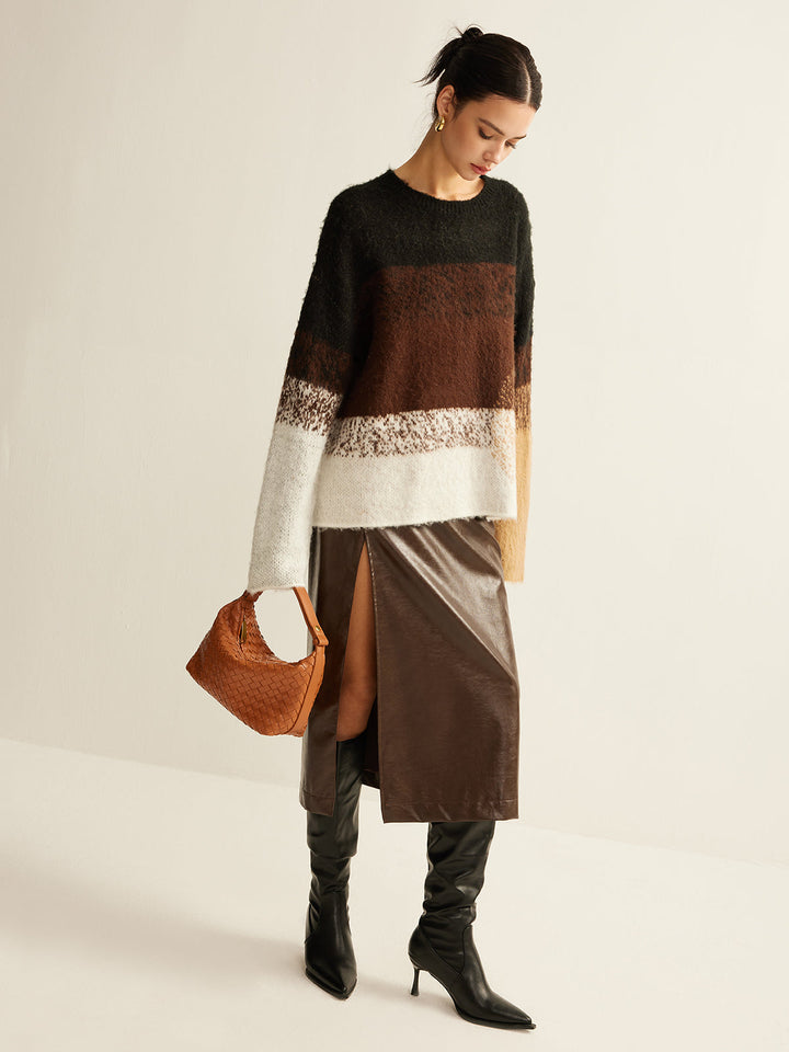 Versatile Color Block Loose Sweater  Liora Lane Boutique Sweaters
