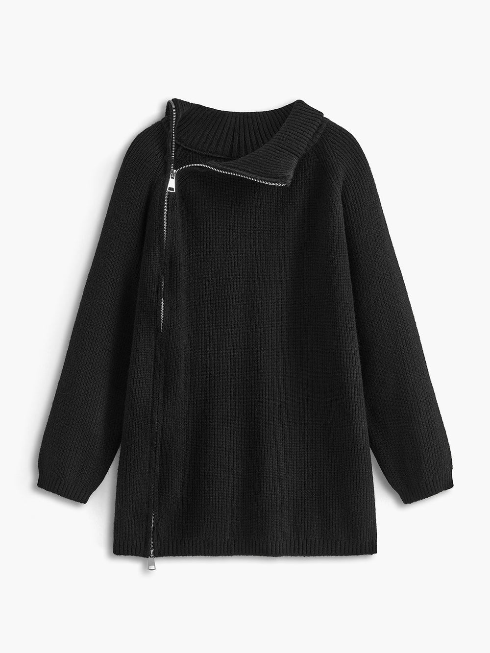 Turtleneck Side Zipper Knit Top  Liora Lane Boutique Knit Tops