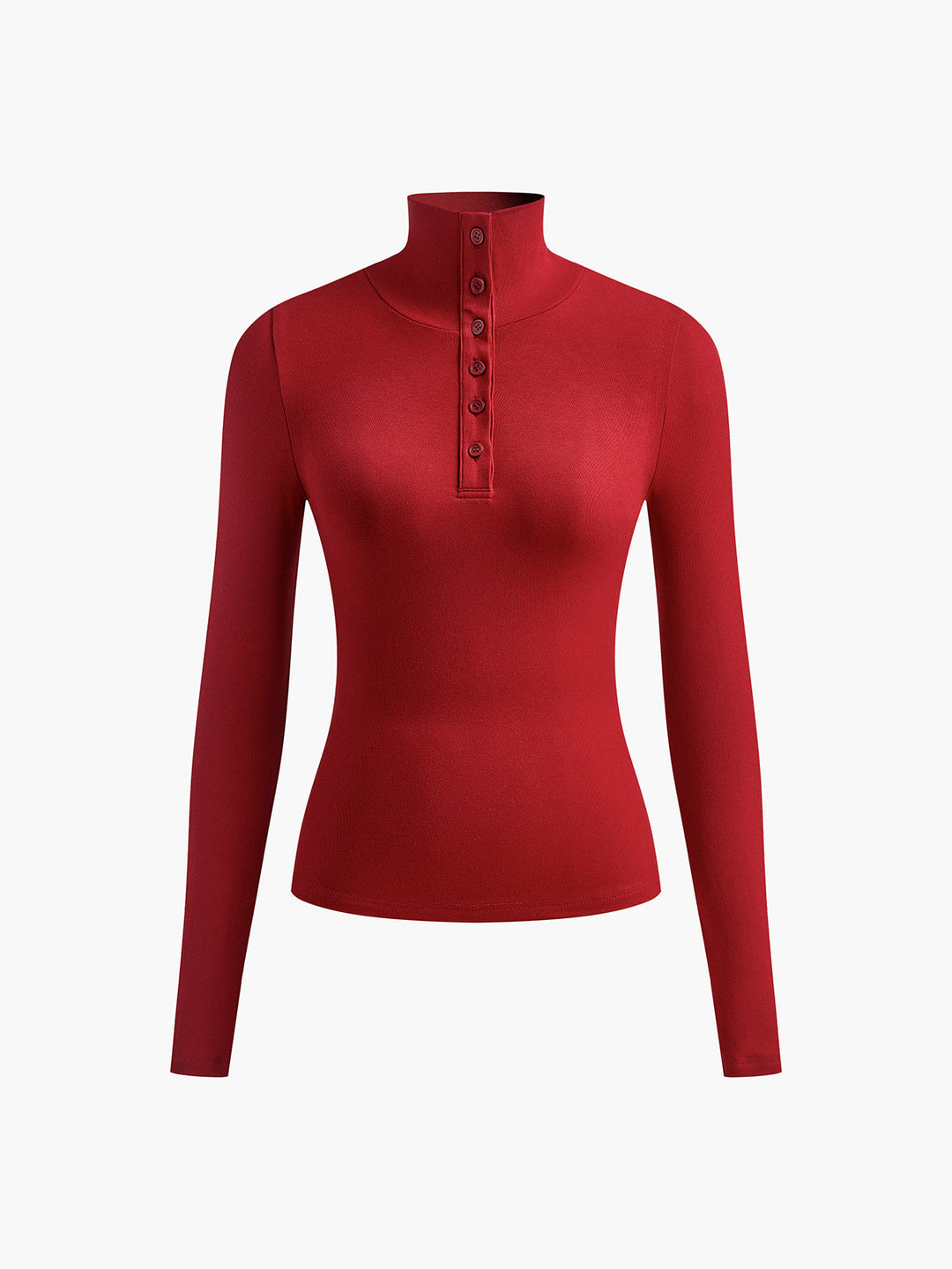 Slinky Button-up Long Sleeve Shirt  Liora Lane Boutique T-Shirts Burgundy / XL 28.00