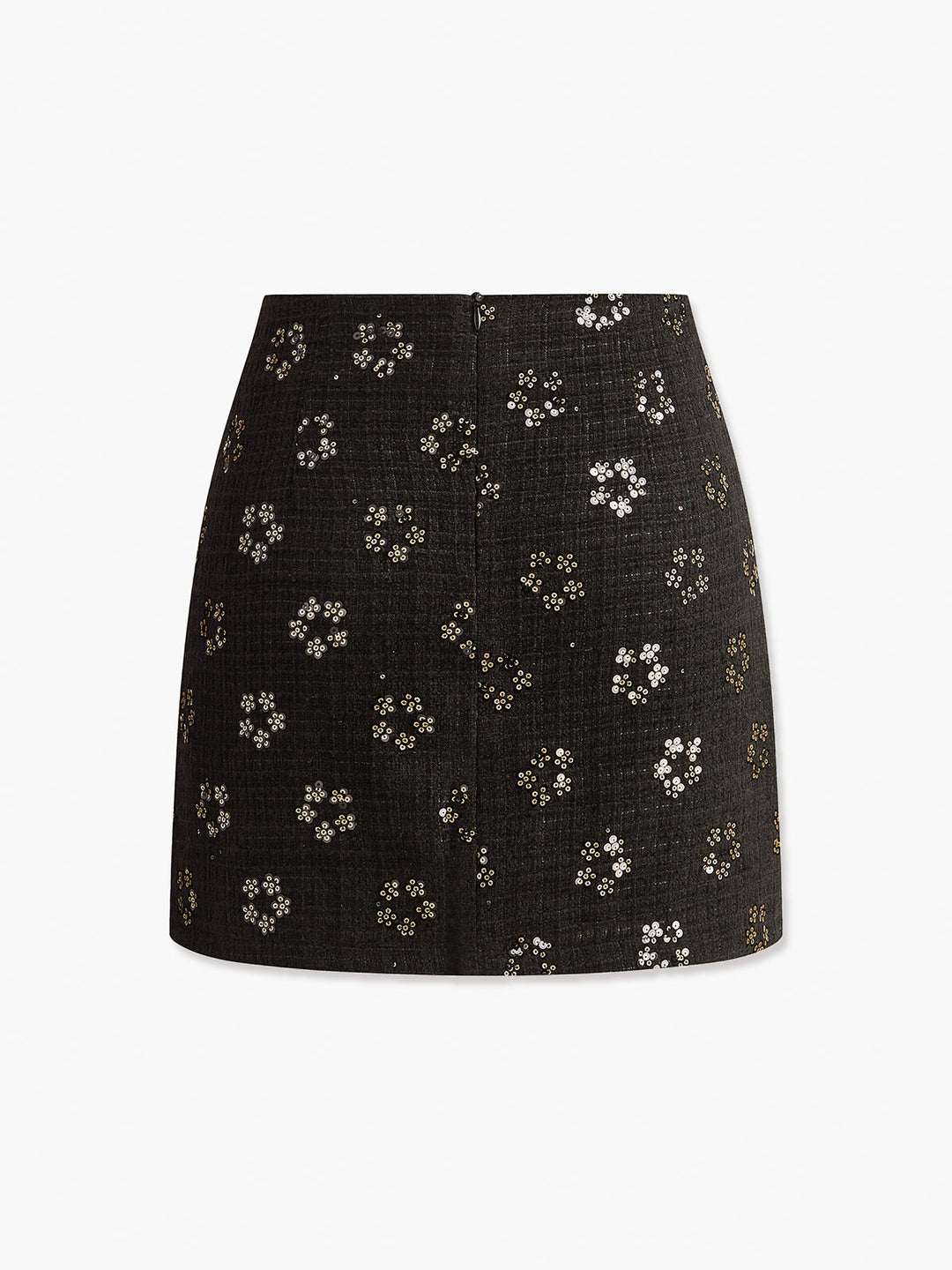 Sequins Floral Tweed Skirt  Liora Lane Boutique Skirts