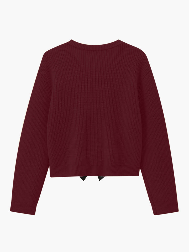 Bow Ribbed Warm Sweater  Liora Lane Boutique Sweaters