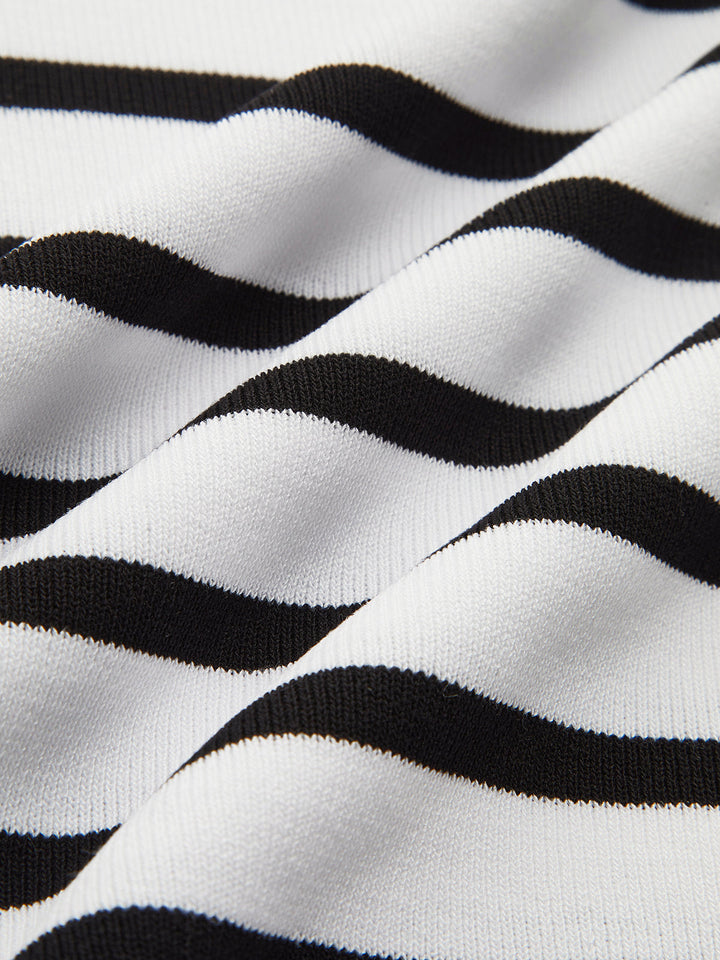 Striped Crop Bodycon Knit Top  Liora Lane Boutique Knit Tops