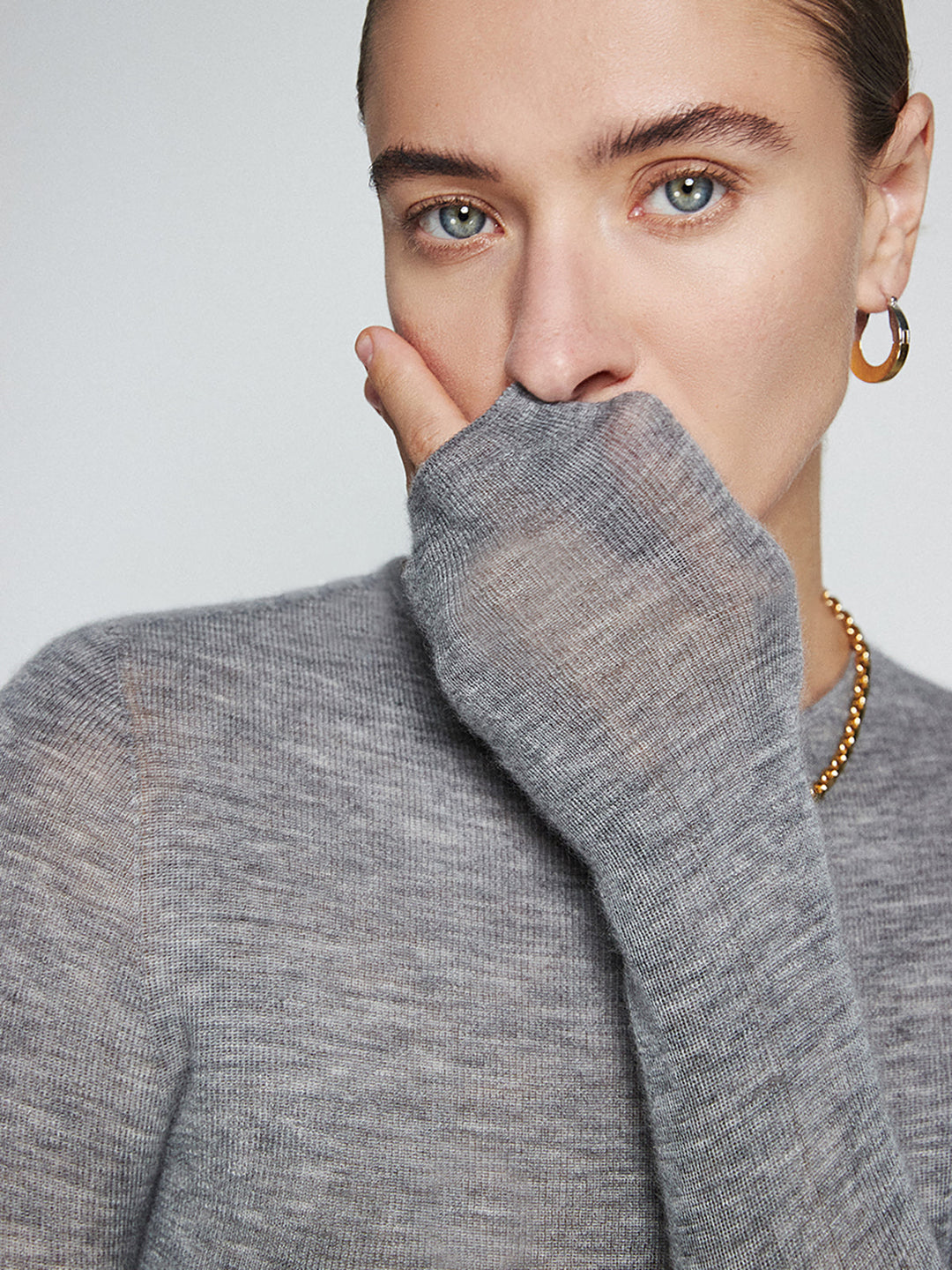 Wool-Blend Minimalist Skinny Knit Top  Liora Lane Boutique Knit Tops