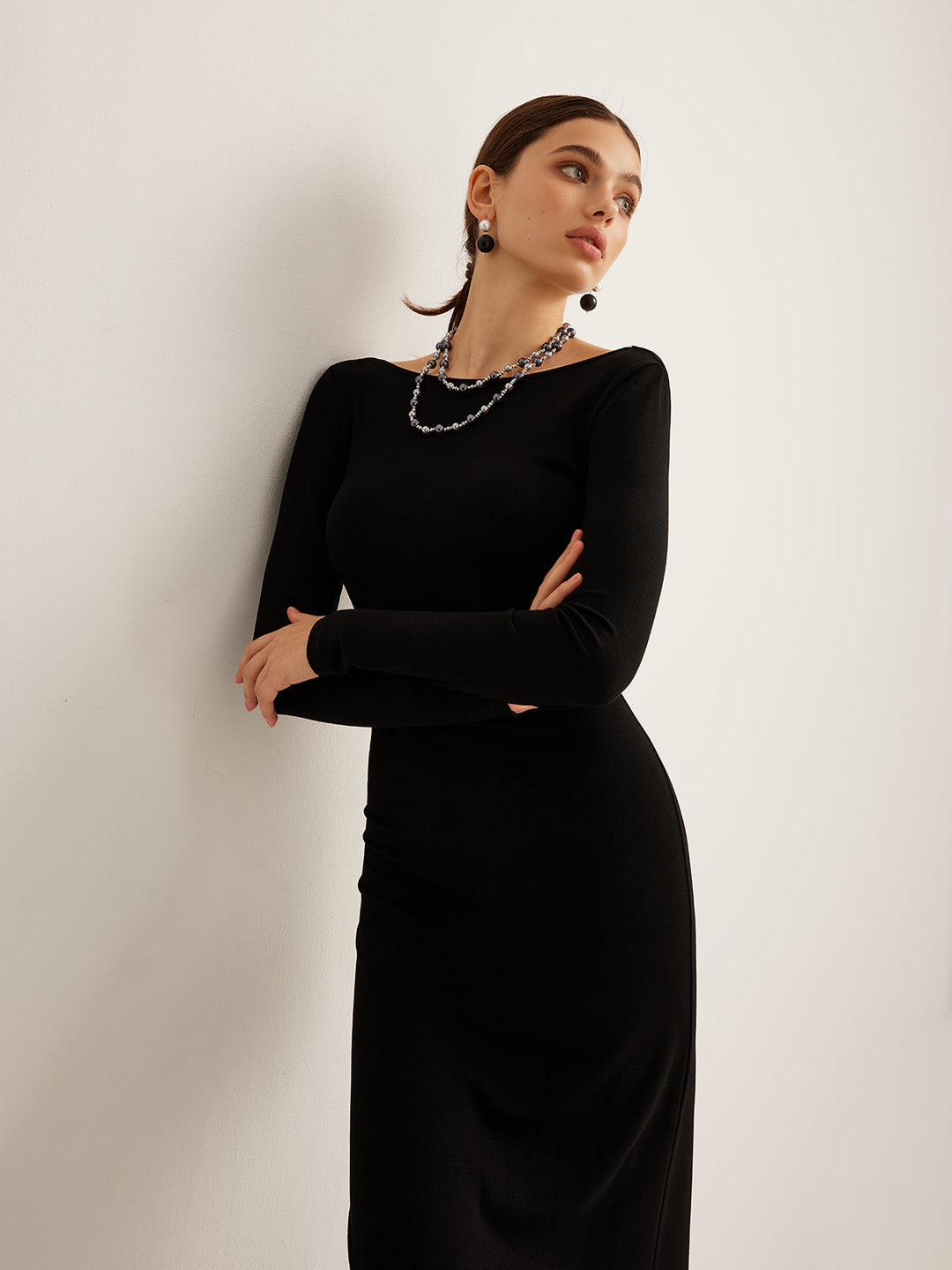Bow Open Back Knit Dress  Liora Lane Boutique Dresses