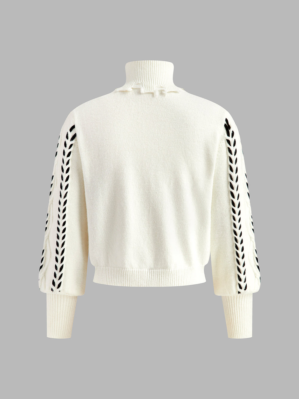 Turtleneck Raw Hem Twist Sweater  Liora Lane Boutique Sweaters