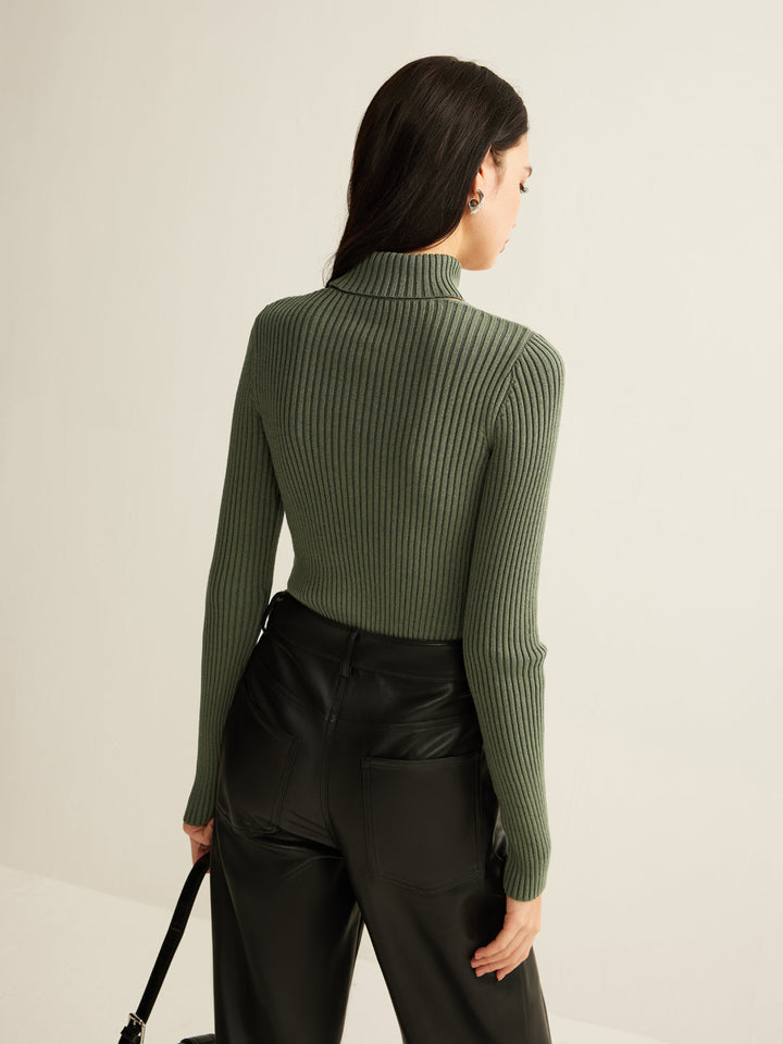 Mock Neck Skinny Knit Top  Liora Lane Boutique Knit Tops