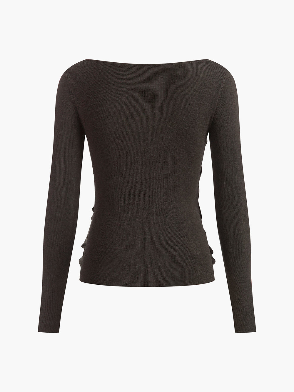 Side Pleated Slim Knit Top  Liora Lane Boutique Knit Tops