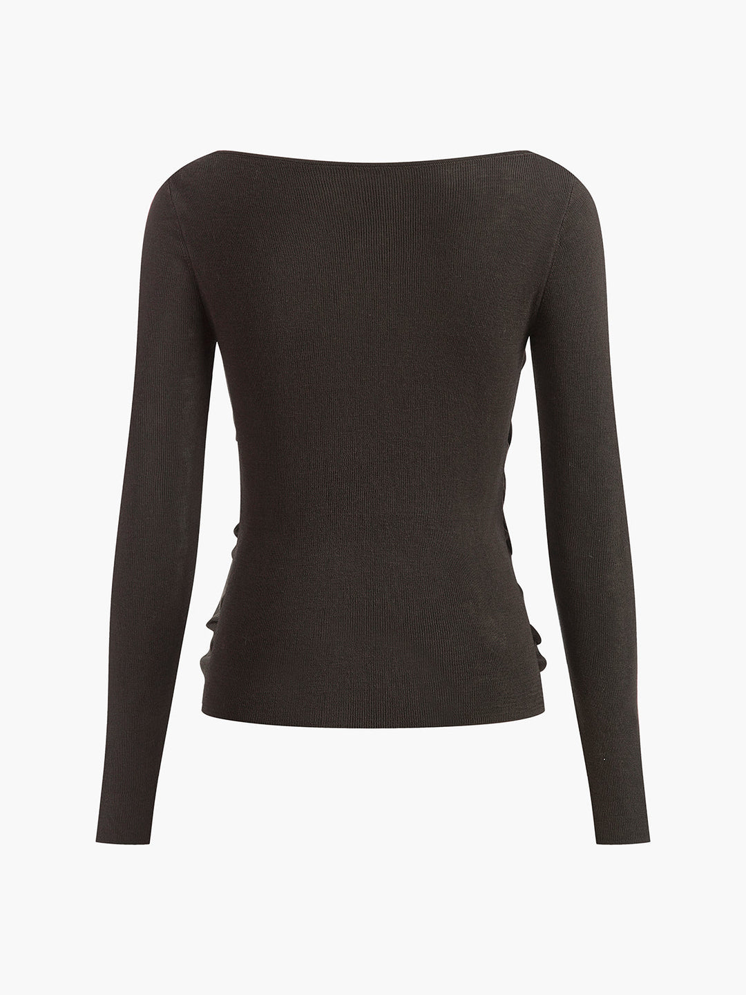 Side Pleated Slim Knit Top  Liora Lane Boutique Knit Tops