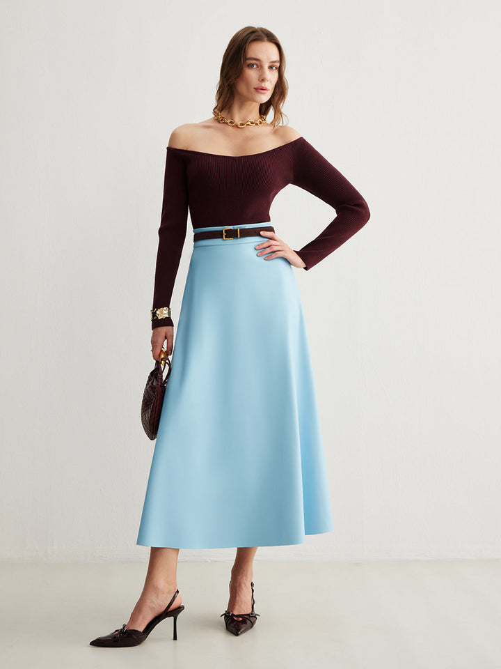 Cold-Shoulder Skinny Sweater  Liora Lane Boutique Sweaters