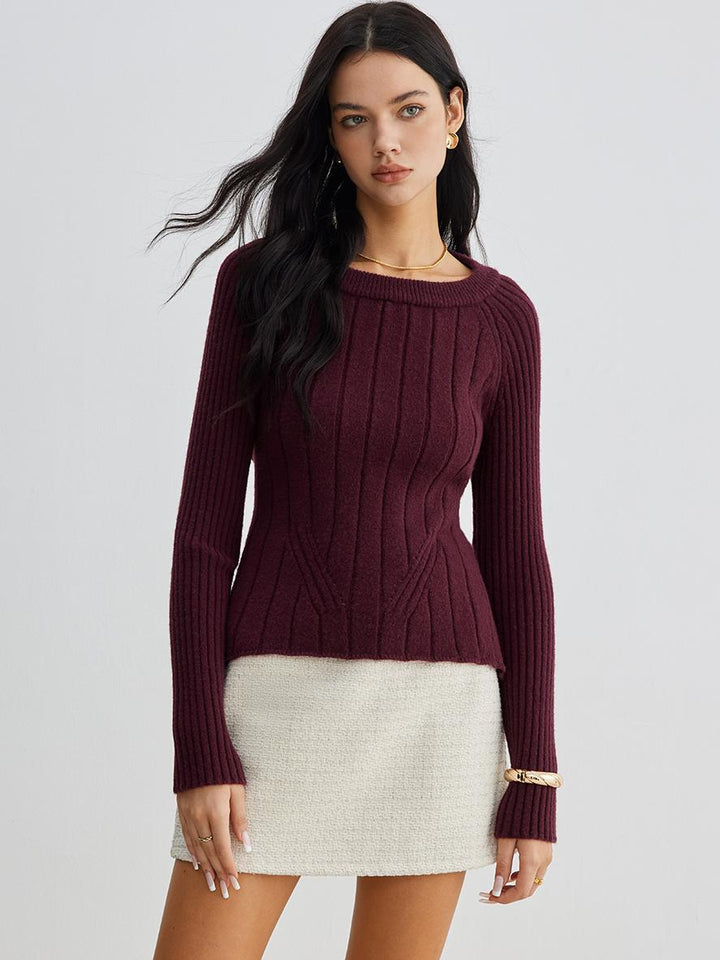 Backless Slim Tie Knit Top  Liora Lane Boutique Knit Tops