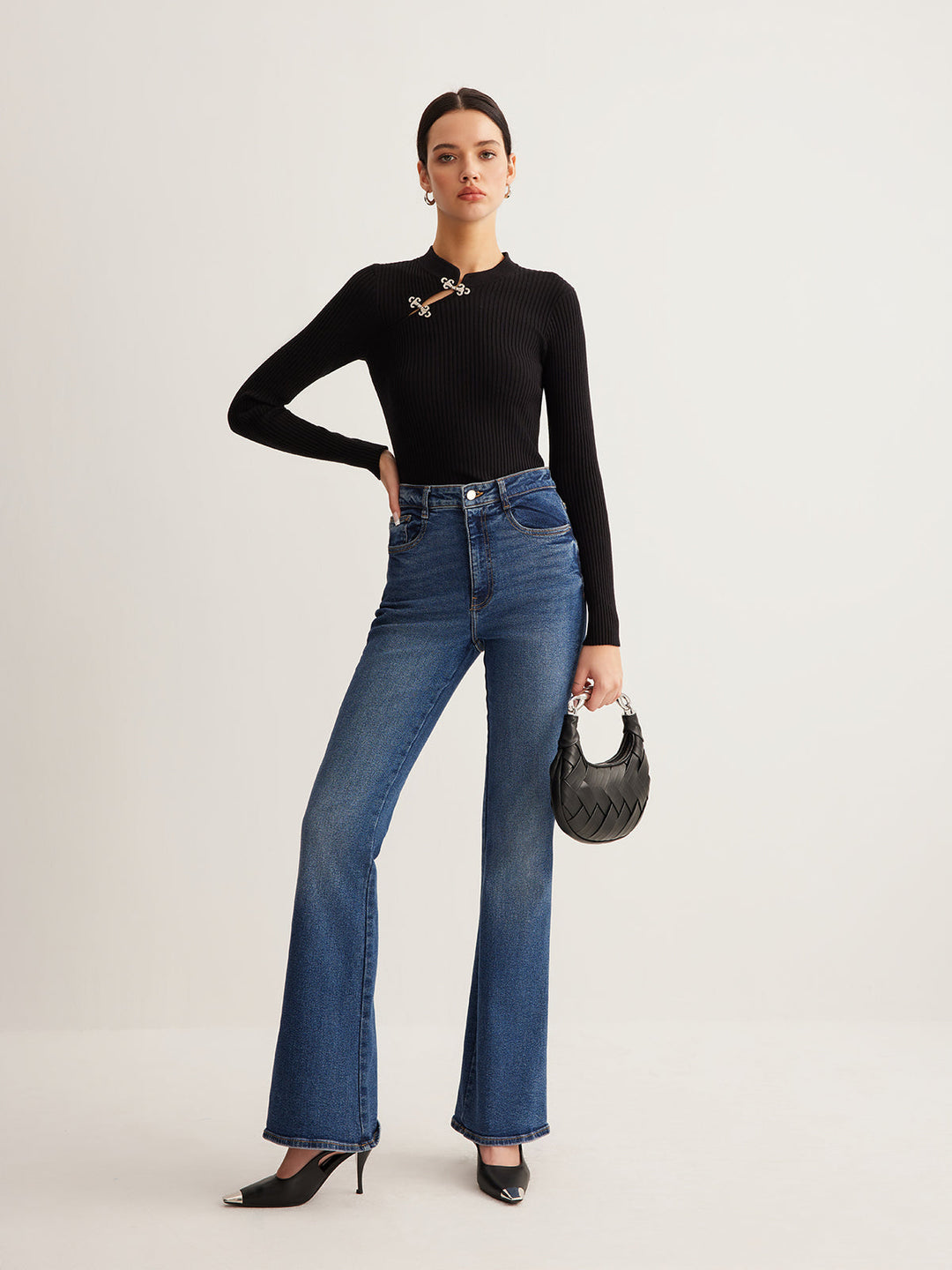 Versatile Metal Decor Knit Top  Liora Lane Boutique Knit Tops