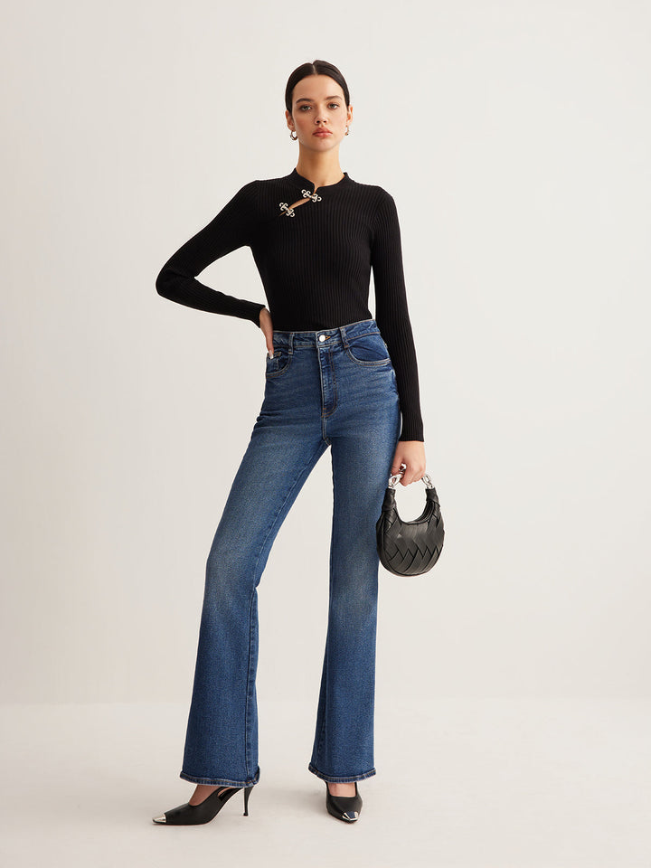 Versatile Metal Decor Knit Top  Liora Lane Boutique Knit Tops