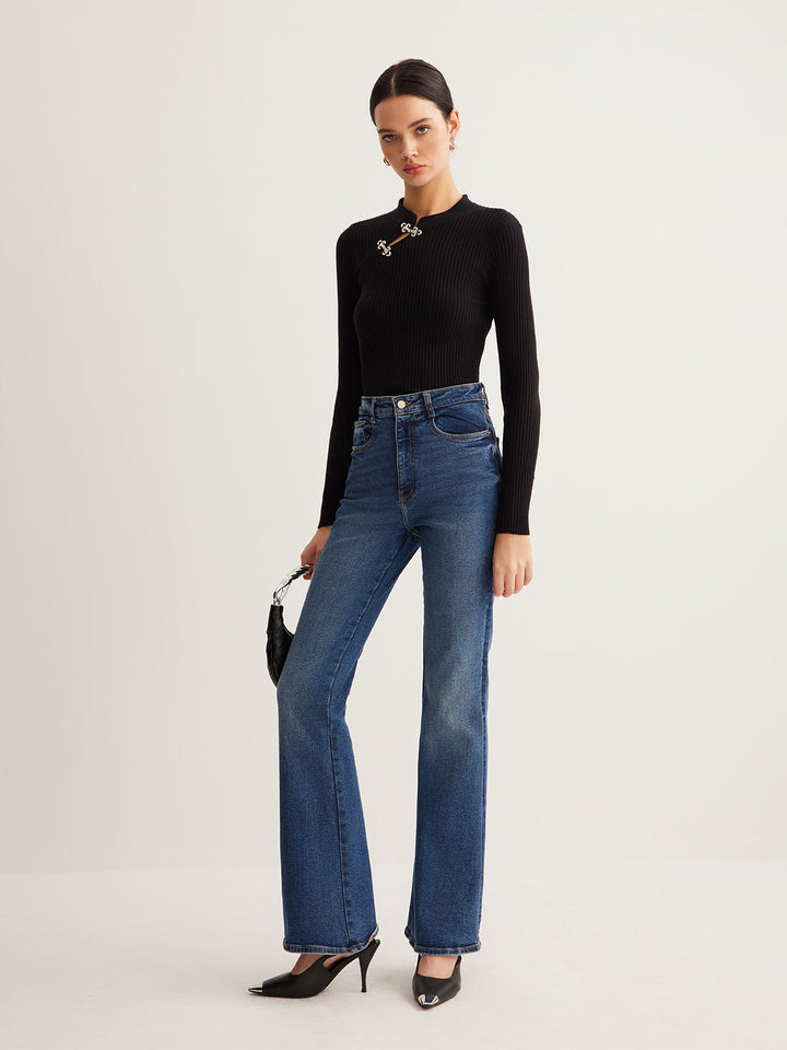 Versatile Metal Decor Knit Top  Liora Lane Boutique Knit Tops