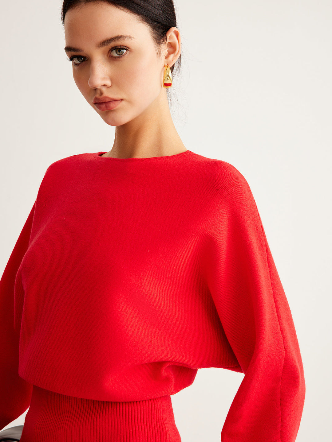 Leg-Of Mutton Cinched Sweater  Liora Lane Boutique Sweaters