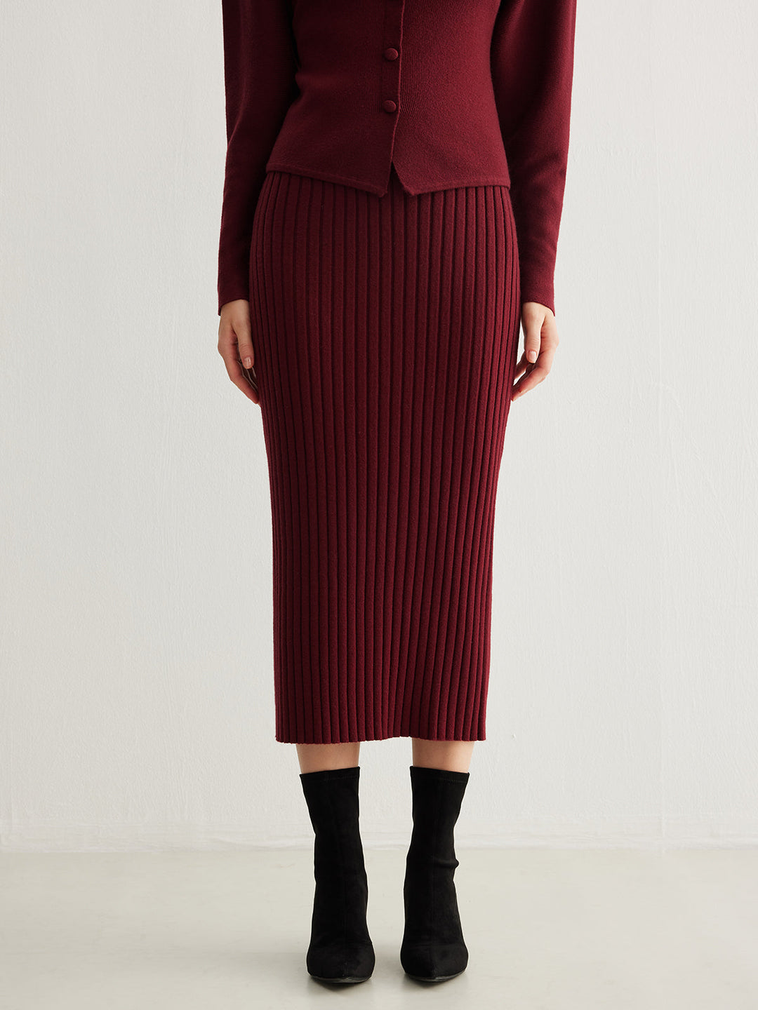 Minimalist Ribbed Sweater Skirt  Liora Lane Boutique Sweater Skirts