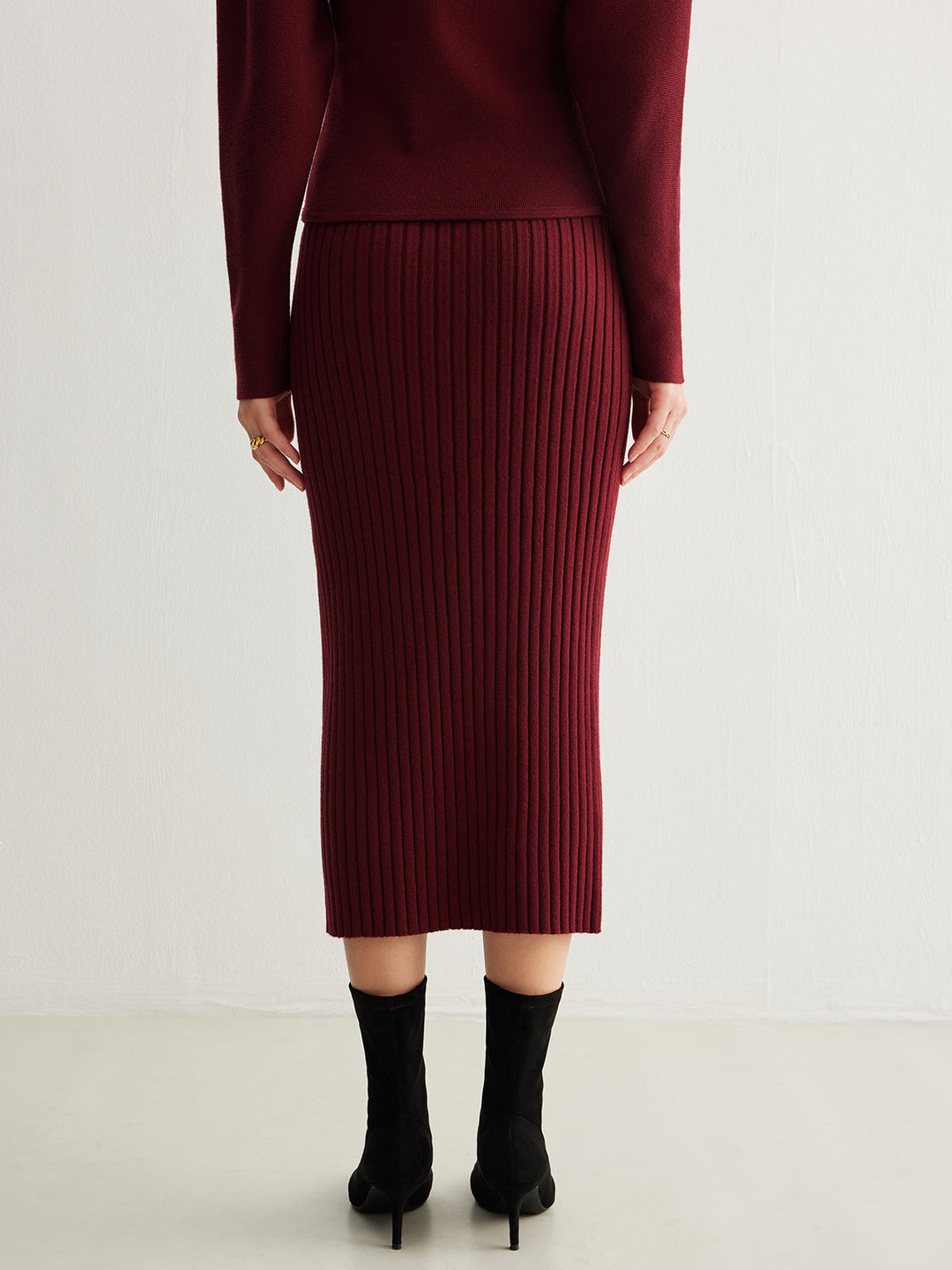Minimalist Ribbed Sweater Skirt  Liora Lane Boutique Sweater Skirts