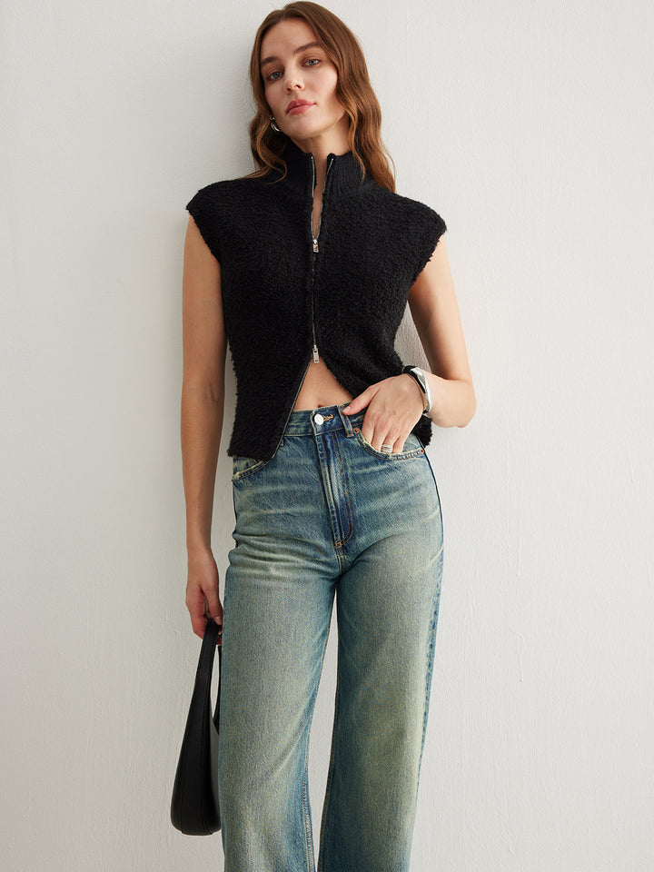 Two Way Zip Minky Cardigan  Liora Lane Boutique Cardigans