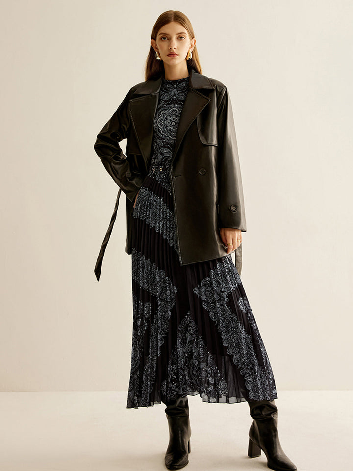 Boheme Sleeveless Pleated Dress With Belt  Liora Lane Boutique Dresses