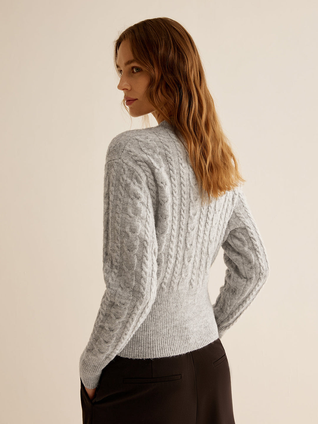 Crew Neck Zipper Design Sweater  Liora Lane Boutique Sweaters