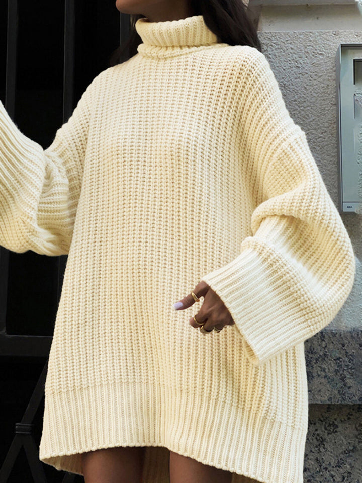 Minimalism Turtleneck Short Sweater Dress  Liora Lane Boutique Sweater Dresses