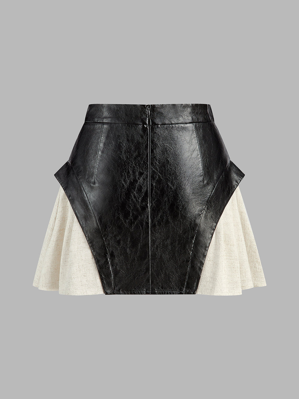 Color Block Faux Leather Mini Skirt  Liora Lane Boutique Skirts
