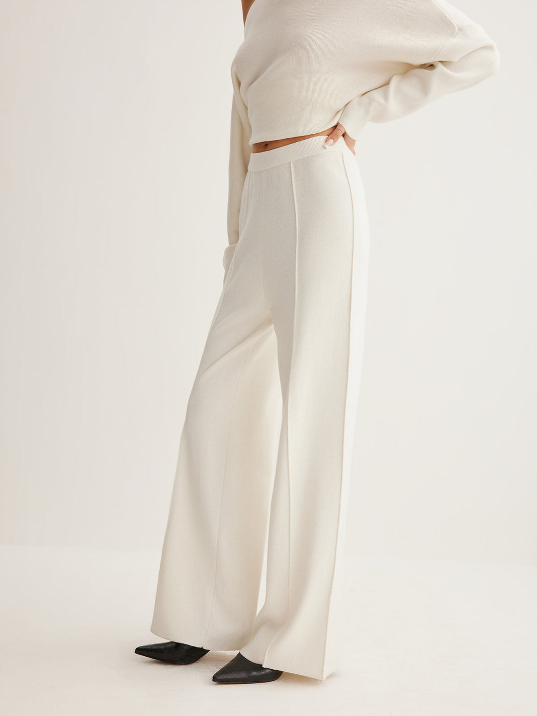 Wool-Blend Piping Pants  Liora Lane Boutique Sweater Pants