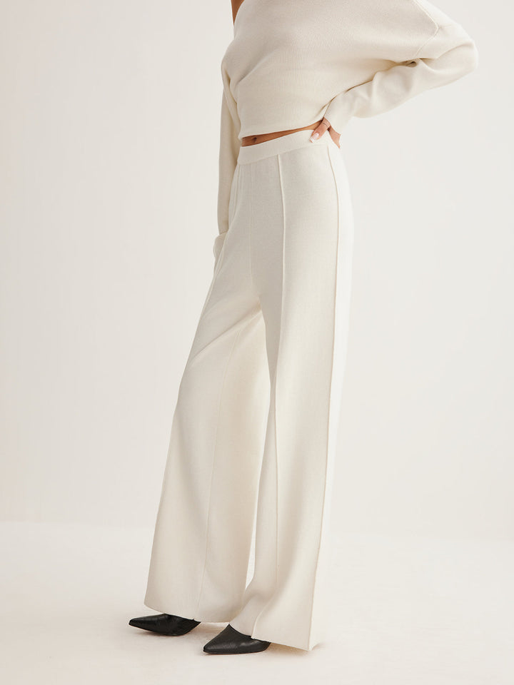 Wool-Blend Piping Pants  Liora Lane Boutique Sweater Pants