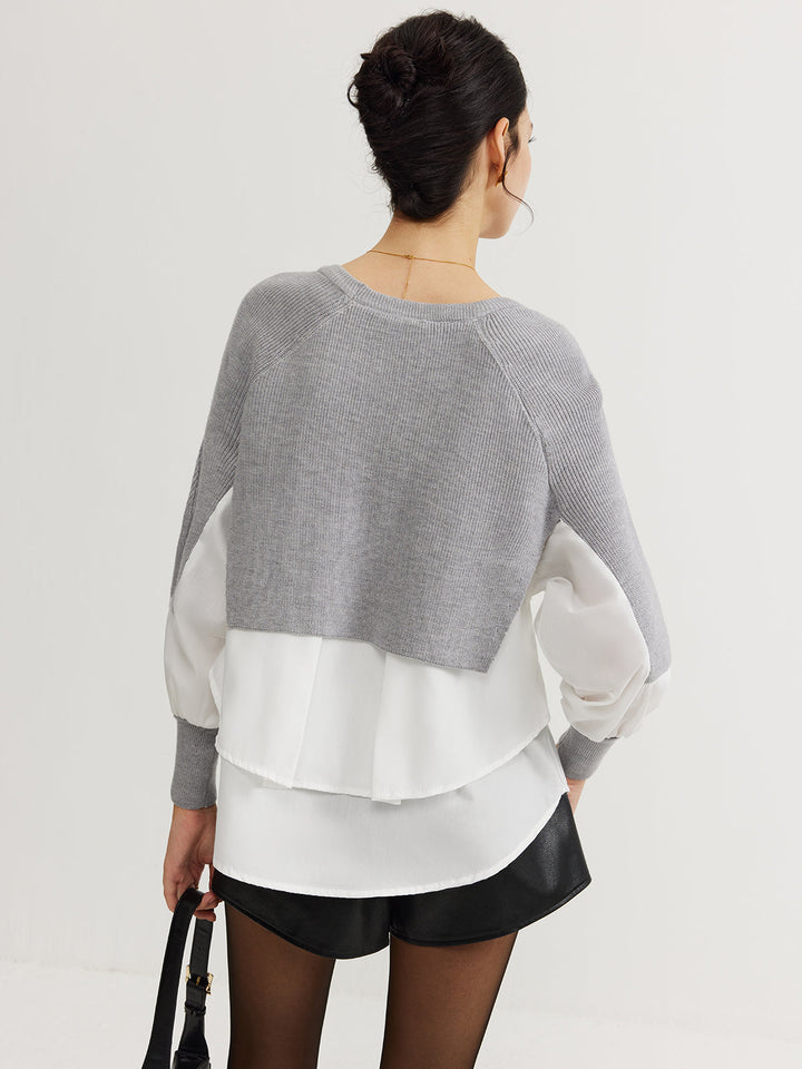 Color Block Panel Knit Top  Liora Lane Boutique Knit Tops