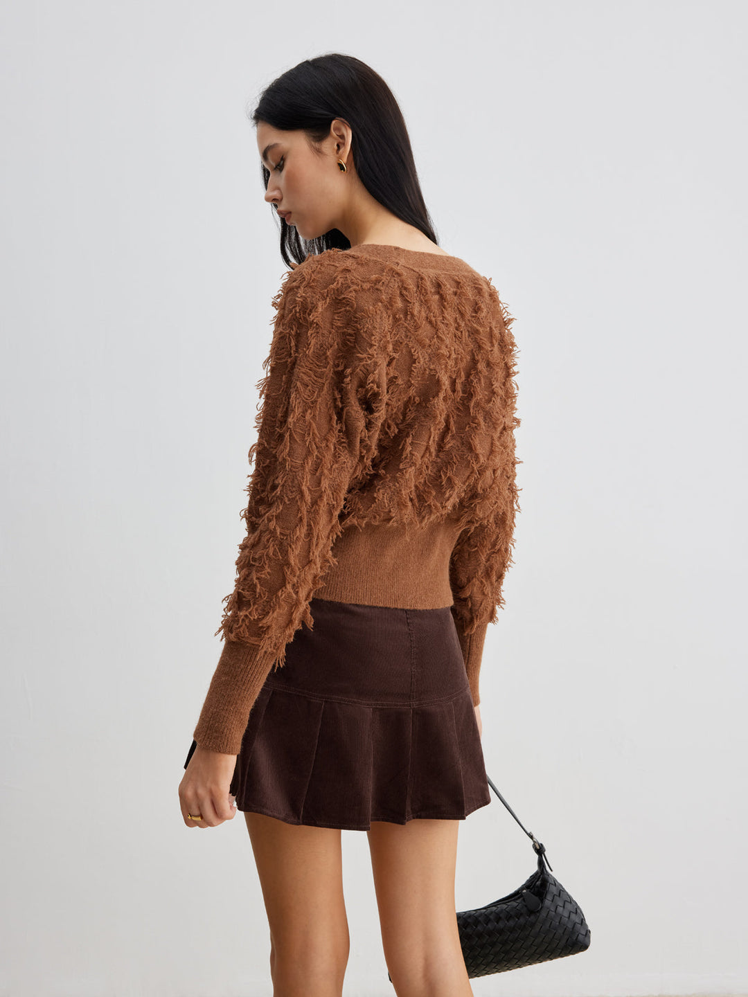 Raw Hem Button Cinched Cardigan  Liora Lane Boutique Cardigans