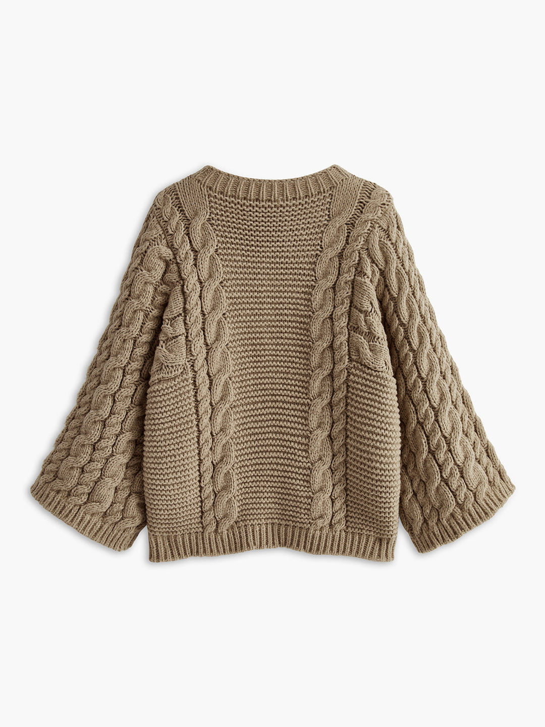 Leisure Round Neck Cable Knit Sweater  Liora Lane Boutique Sweaters
