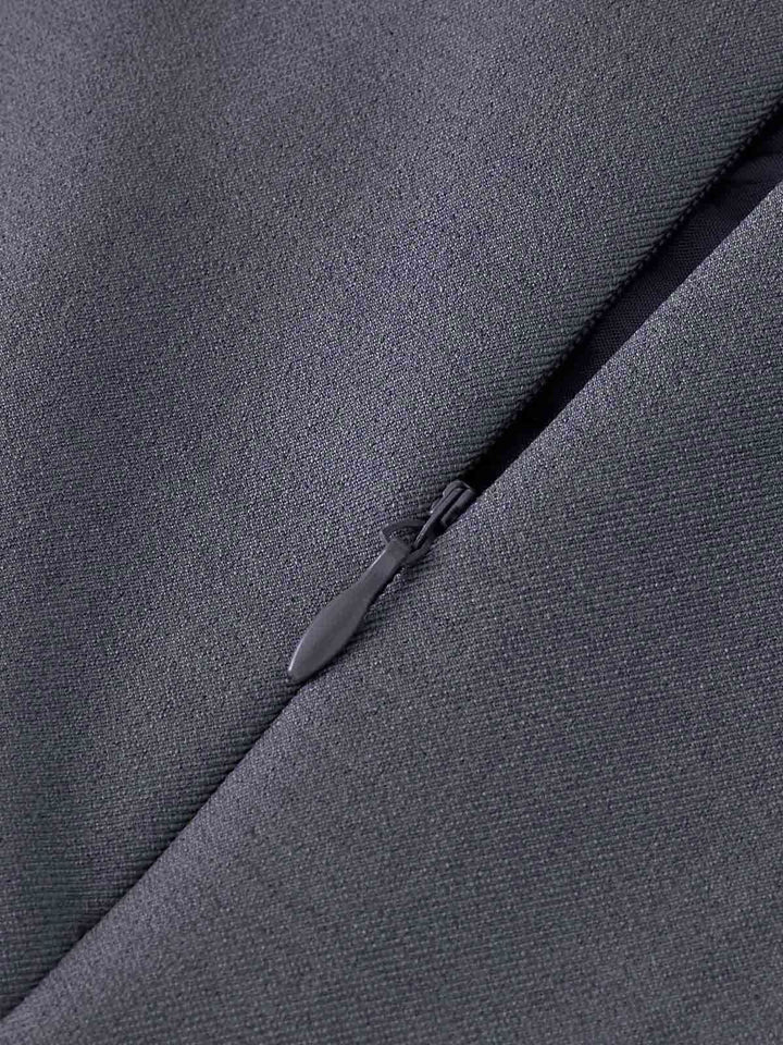 Button Zipper Pleated Suit Skirt  Liora Lane Boutique Skirts