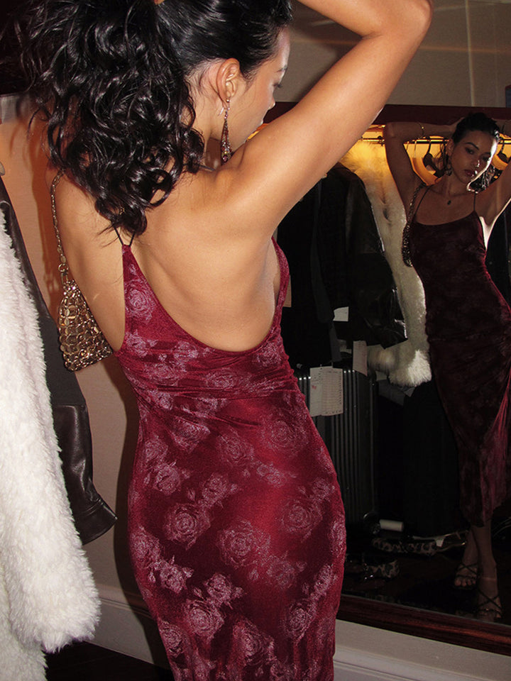 Rose Velvet Cami Dress  Liora Lane Boutique Dresses