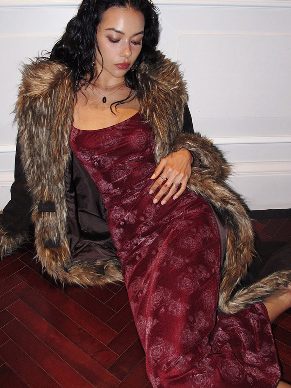 Rose Velvet Cami Dress  Liora Lane Boutique Dresses